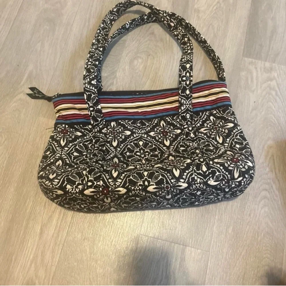 Vera‎ Bradley Black and Multicolor Hobo Bag